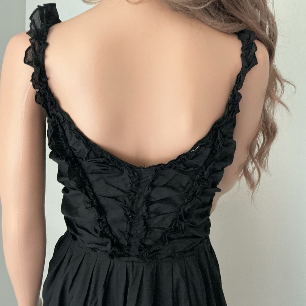 Whish Black Ruffled Midi Dress - Picture 8 of 16